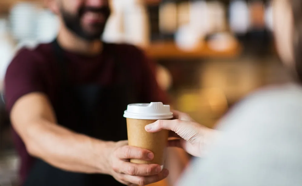 buying coffee